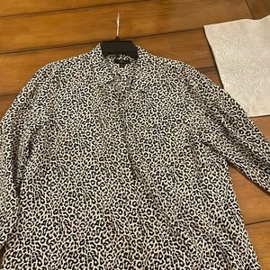 J crew animal print top 14 tall